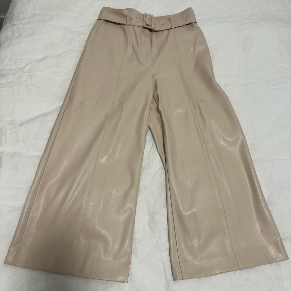 ANN TAYLOR Leather Flare Pants